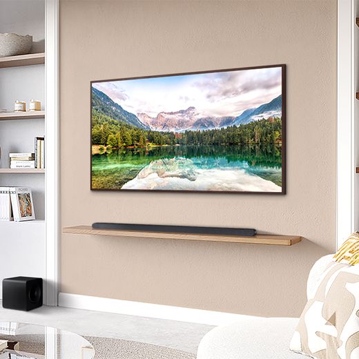 Samsung HW-S800D Bluetooth 3.1.2 Soundbar - Titan Black - Sound bar in living room shot