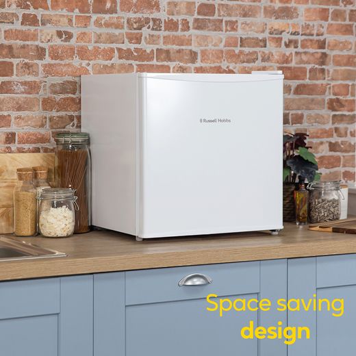 Russell Hobbs Table Top Mini Freezer - White - Annotation - Space saving design