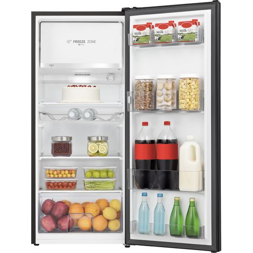 Hisense RR220D4BBE Fridge - Black - Front with door open shot