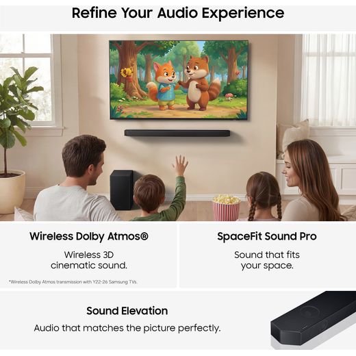 Samsung Q-Series HW-Q600H Bluetooth 3.1.2 Soundbar - Black - Annotation - Features