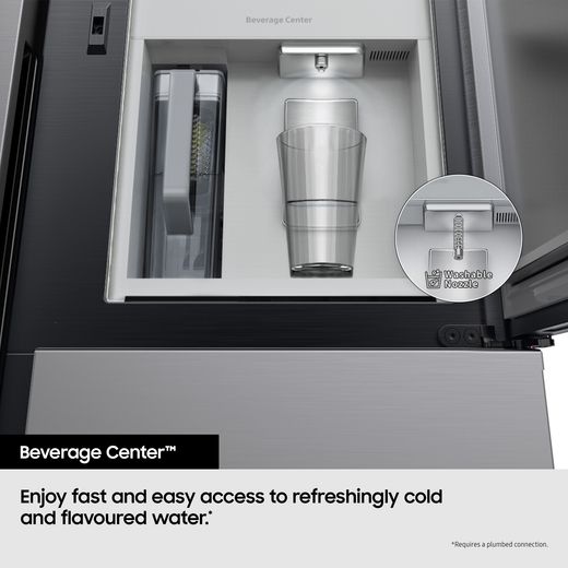 Samsung Series 9 Beverage Center™ American Fridge Freezer - Silver - Annotation - Beverage centre