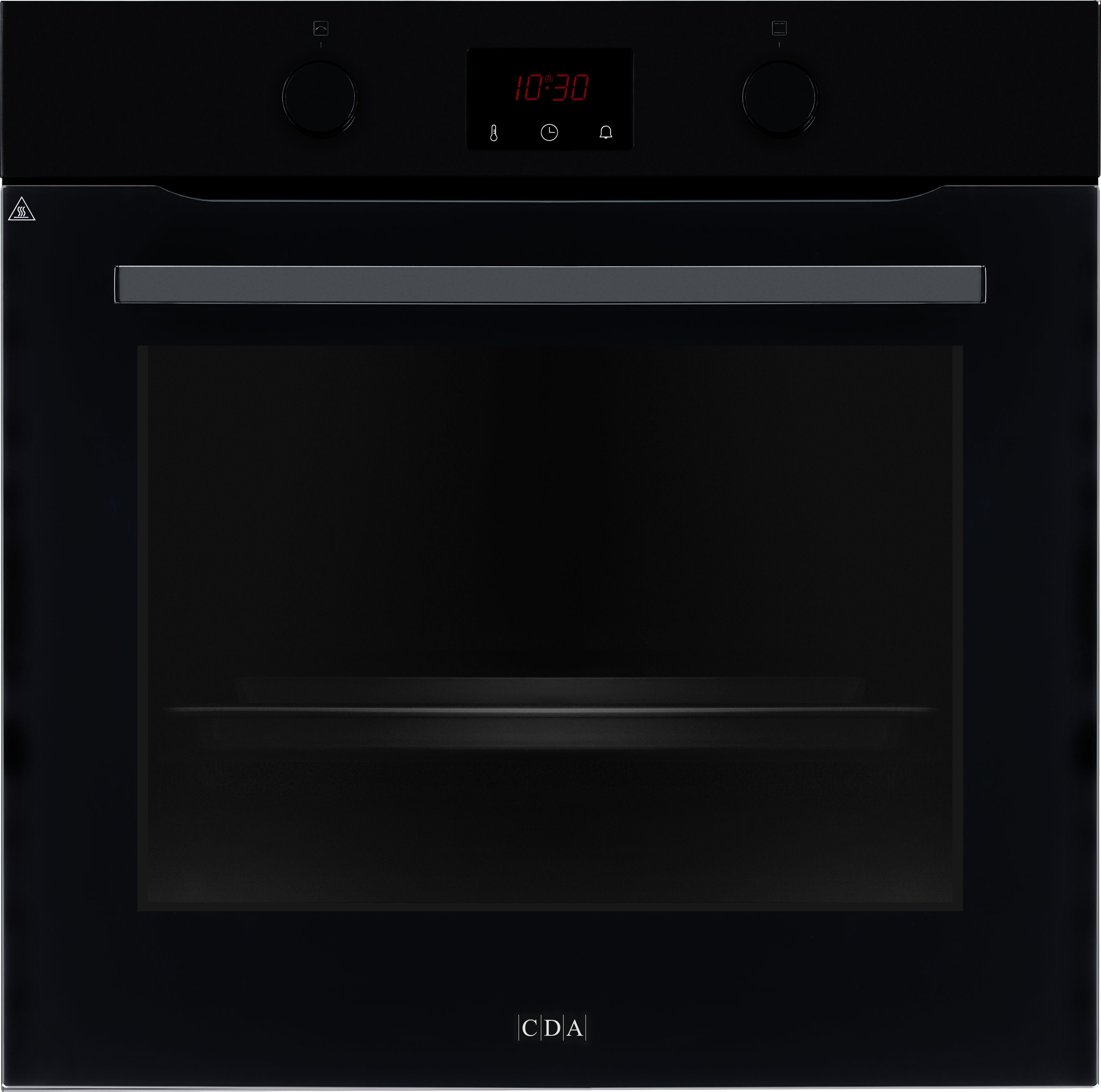 CDA SC050BL Built In Electric Single Oven and Pyrolytic Cleaning - Black - A+ Rated, Black