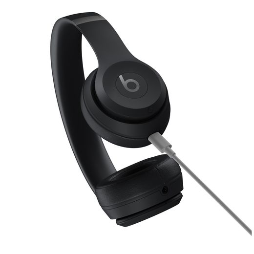 Beats Solo4 Wireless Headphones - On-Ear Wireless Headphones - Matte Black - Cable connected