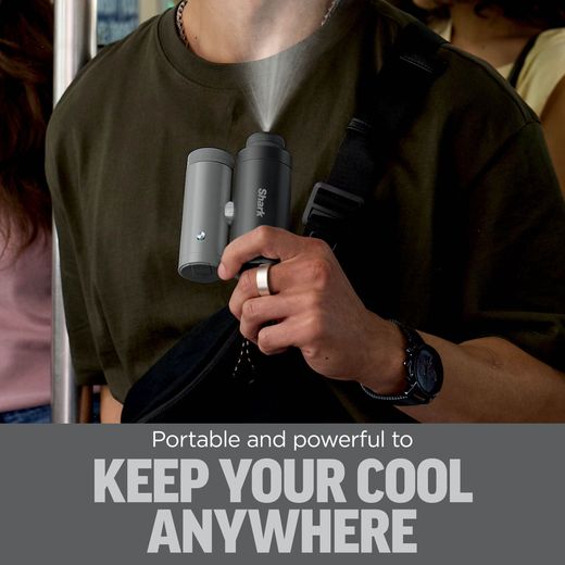 Shark ChillPill 3-in-1 Fan, Mist & InstaChill System Cordless Fan - Carbon - Annotation - keep cool anywhere