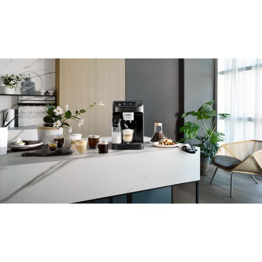De'Longhi Magnifica Plus ECAM320.60.B Bean to Cup Coffee Machine - Black - Coffee machine on kitchen counter shot