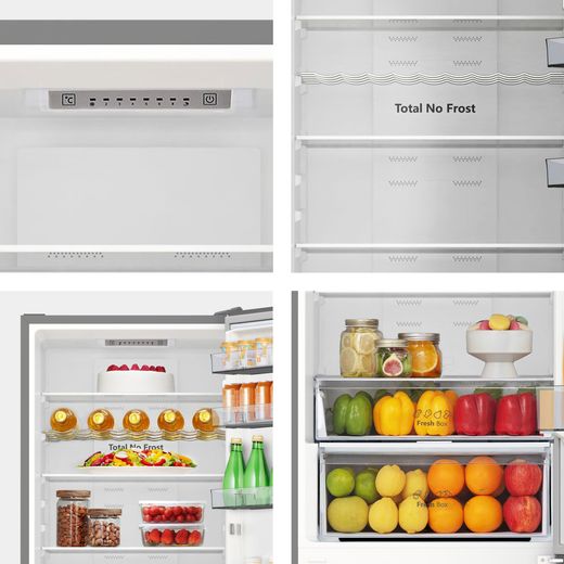 Hisense 70/30 Total No Frost Fridge Freezer - Stainless Steel - Annotation - Close up feature shot