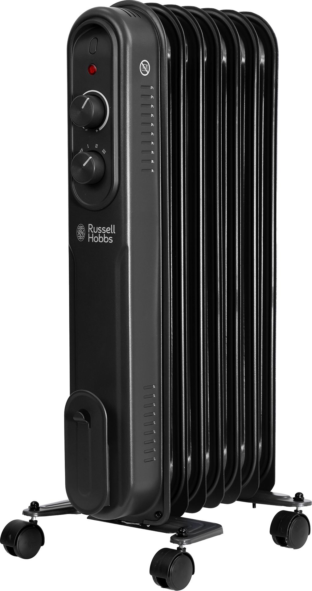 Russell Hobbs 7 Fin RHOFR7004B Oil Filled Radiator 1500W - Black, Black