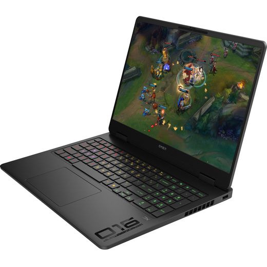 HP OMEN 16-ap0301na 16" Gaming Laptop - NVIDIA® GeForce® RTX™ 5070, AMD Ryzen™ 9, 1TB SSD - With HyperX Pulsefire Haste 2 Core - Gaming Mouse, HyperX Cloud Jet - Wireless Gaming Headset - Black - Left perspective shot