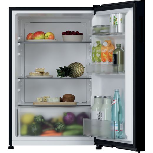 Hoover HONLQ2S58EBK 85cm High Small Fridge - Black  - Front with door open shot