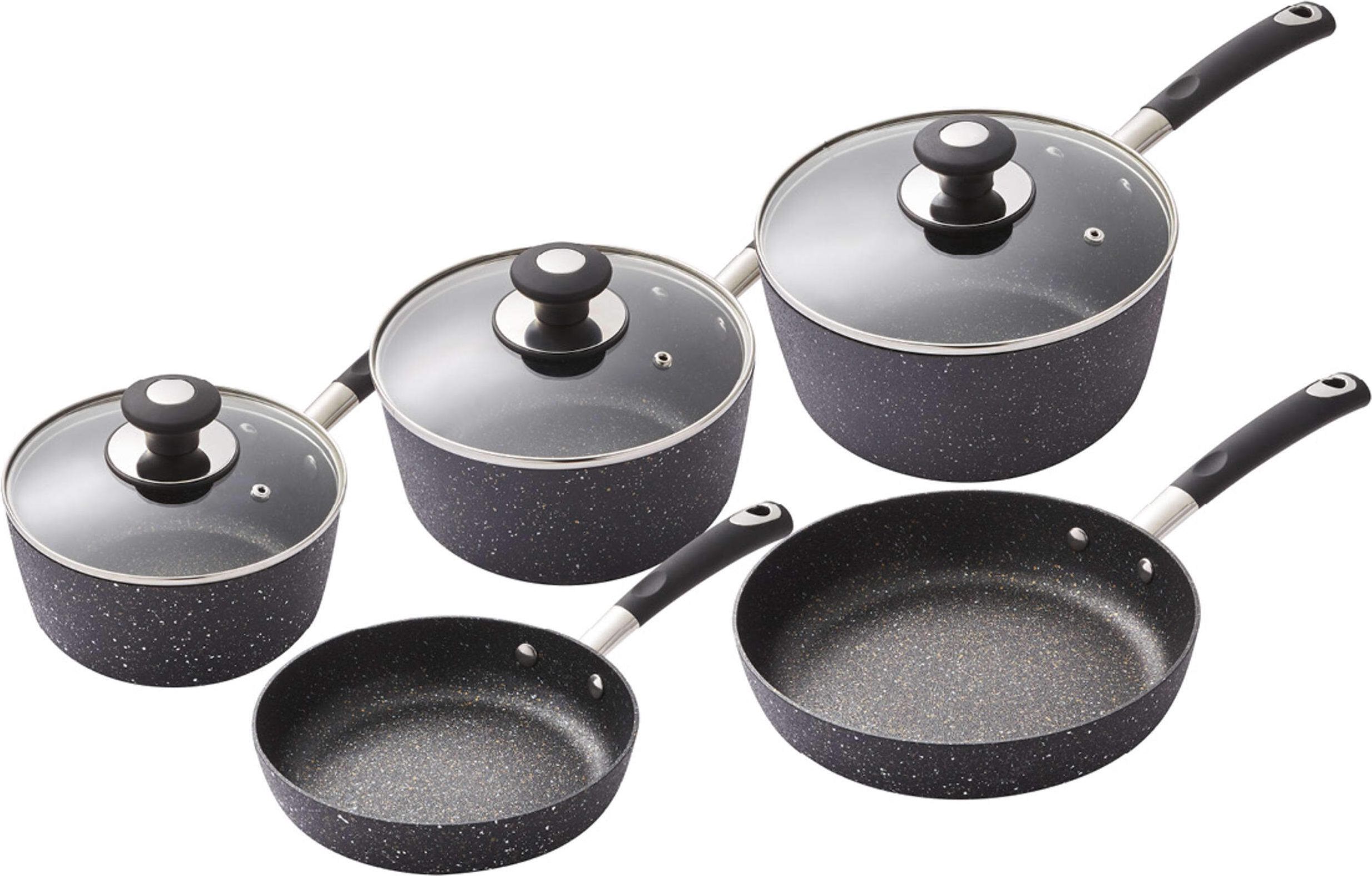 Tower - Pan Set - 5 Piece - Black - Aluminium