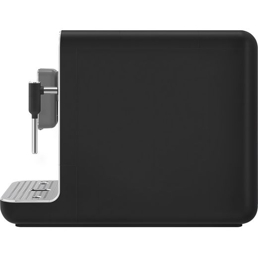 Smeg BCC12BLMUK Coffee Machines Matt Black - Side shot