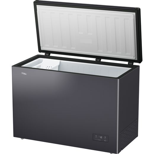 Haier Chest Freezer - Dark Inox - Left perspective shot