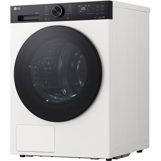 LG RHX5010THB Wifi Connected 10Kg Heat Pump Tumble Dryer - White - left perpsective shot