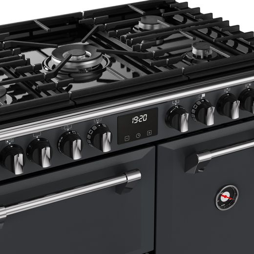 Stoves Dual Fuel Range Cooker - Anthracite - High close up shot