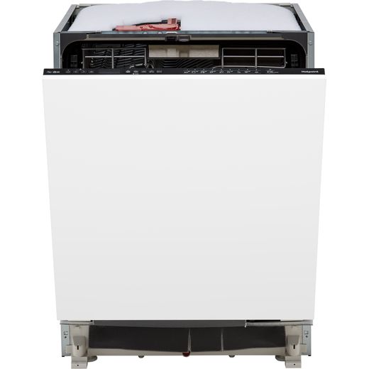Hotpoint Hydroforce Fully Integrated Standard Dishwasher - Black with Fixed Door Fixing Kit - Front shot with door