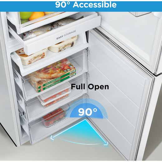 Midea 50/50 Total No Frost Fridge Freezer - White - Annotation - 90 Accessible shot