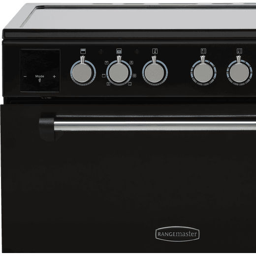 Rangemaster Classic 60 Electric Cooker with Induction Hob - Black / Chrome