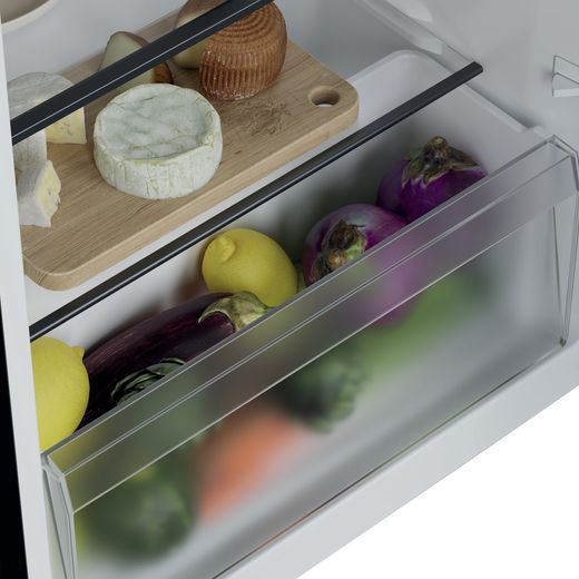 Hoover HONLQ2S58EBK 85cm High Small Fridge - Black - Close up drawer shot