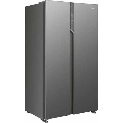 Candy American Fridge Freezer - Stainless Steel - Right perpsective shot