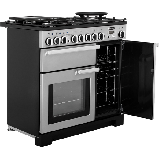 Rangemaster Professional Deluxe 90cm Dual Fuel Range Cooker - Stainless Steel