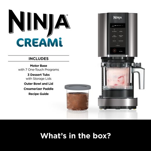 Ninja NC300UK Ice Cream Maker Silver - Annotation - What's in the box
