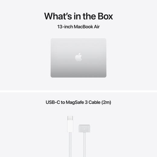Apple MacBook Air, - Silver - Annotation - Whats in the box