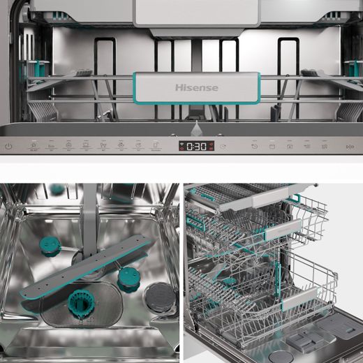 Hisense Integrated Standard Dishwasher - Black - Closeups