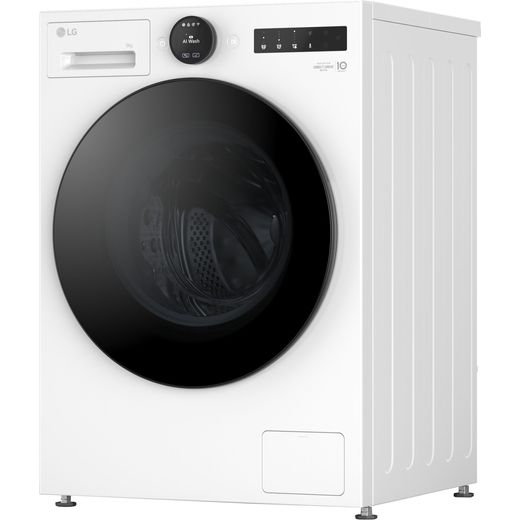 LG VX70 Series AI Direct Drive™ F4X7009TWB 9kg Washing Machine with 1400 rpm - White - Left perpsective shot