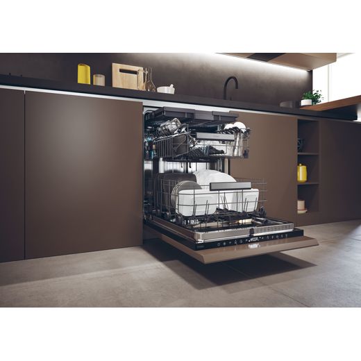 Haier Integrated Standard Dishwasher - Black - Dishwasher in kitchen shot
