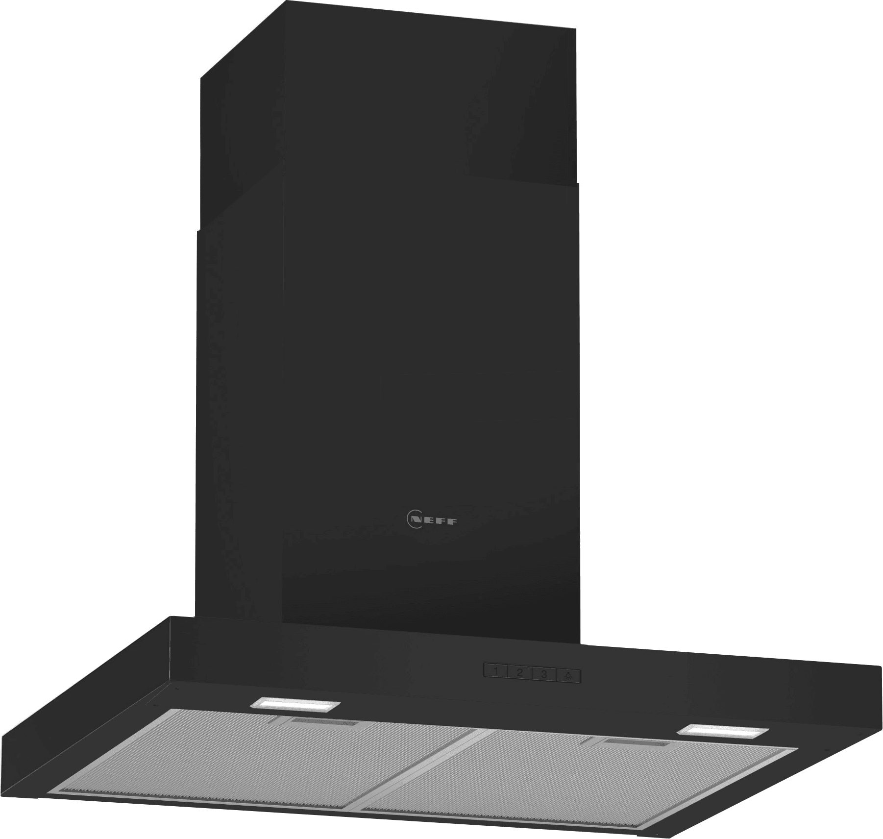 Image of NEFF N30 D62BBC0S0B 60cm Chimney Cooker Hood - Black, Black