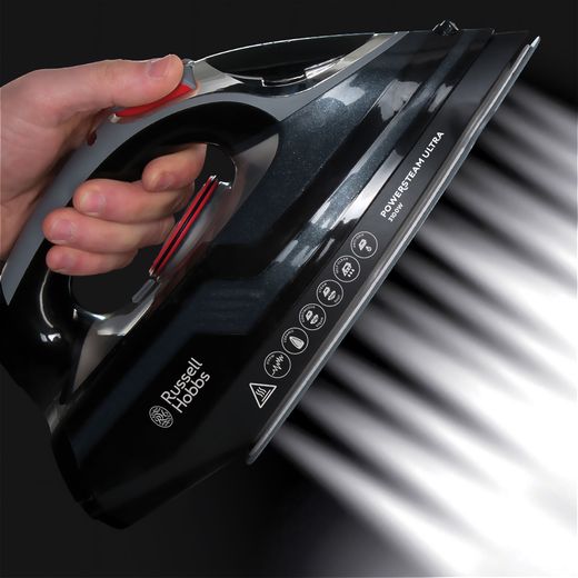 Russell Hobbs Power Steam Ultra 20630 3100 Watt Iron -Black - Steam from kettle shot