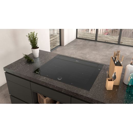 NEFF N90 80 cm Downdraft Cooker Hood - Black - Cooker hood in hob shot