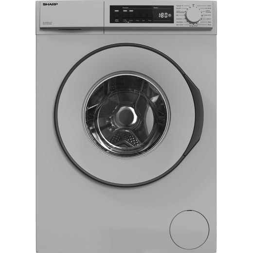 Sharp ES-NFB8141SD-EN 8Kg Washing Machine with 1400 rpm - Silver - D Rated