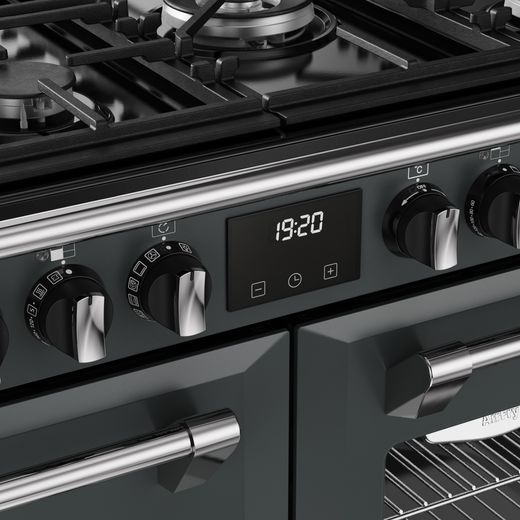 Stoves Richmond 110cm Dual Fuel Range Cooker - Anthracite - Control panel shot