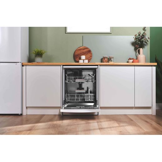 Bosch Series 4 Standard Dishwasher - White - Door open