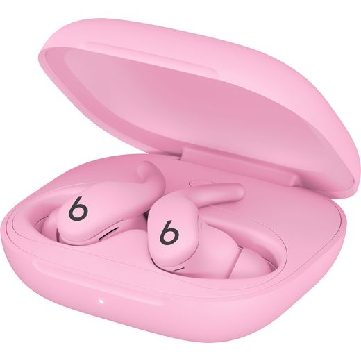 Beats Powerbeats Fit True Wireless Noise Cancelling Earbuds - Power Pink - Left case perspective shot