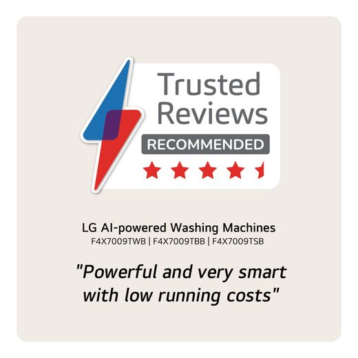 LG Series 7 AI Direct Drive™ F4X7009TWB 9kg WiFi Connected Washing Machine with 1400 rpm - White - Award