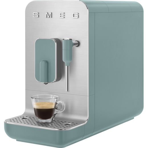 Smeg BCC12EGMUK Coffee Machines Green - Left perpsective shot