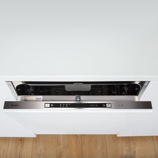 Hisense Fully Integrated Standard Dishwasher - Silver - Control panel