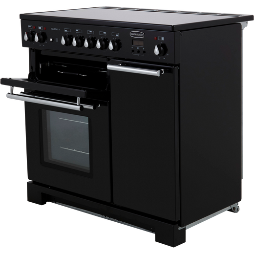 Rangemaster Toledo + 90cm Electric Range Cooker with Induction Hob - Black
