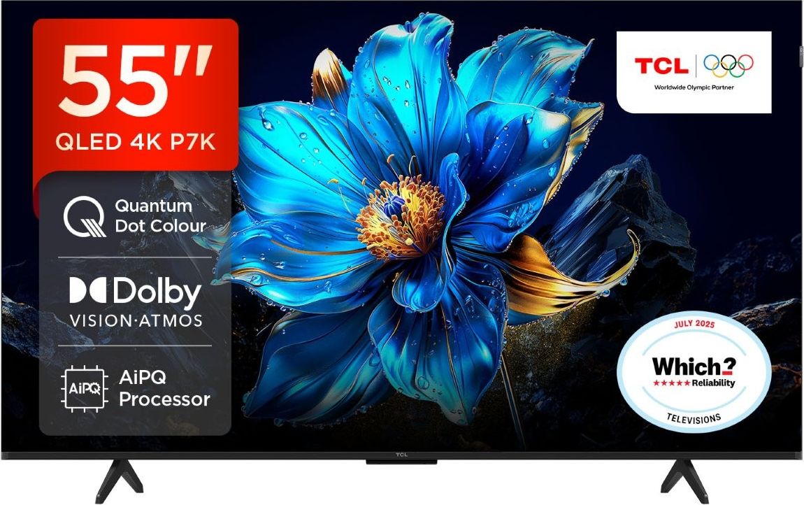 TCL 55" QLED 4K UHD Smart Google TV - Silver - 55P7K