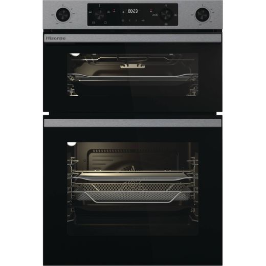 Hisense Hi6 Built In Electric Double Oven - Stainless Steel  - Front shot