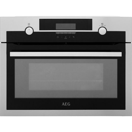 AEG KME561000M Built In Compact Electric Single Oven with Microwave Function - Stainless Steel