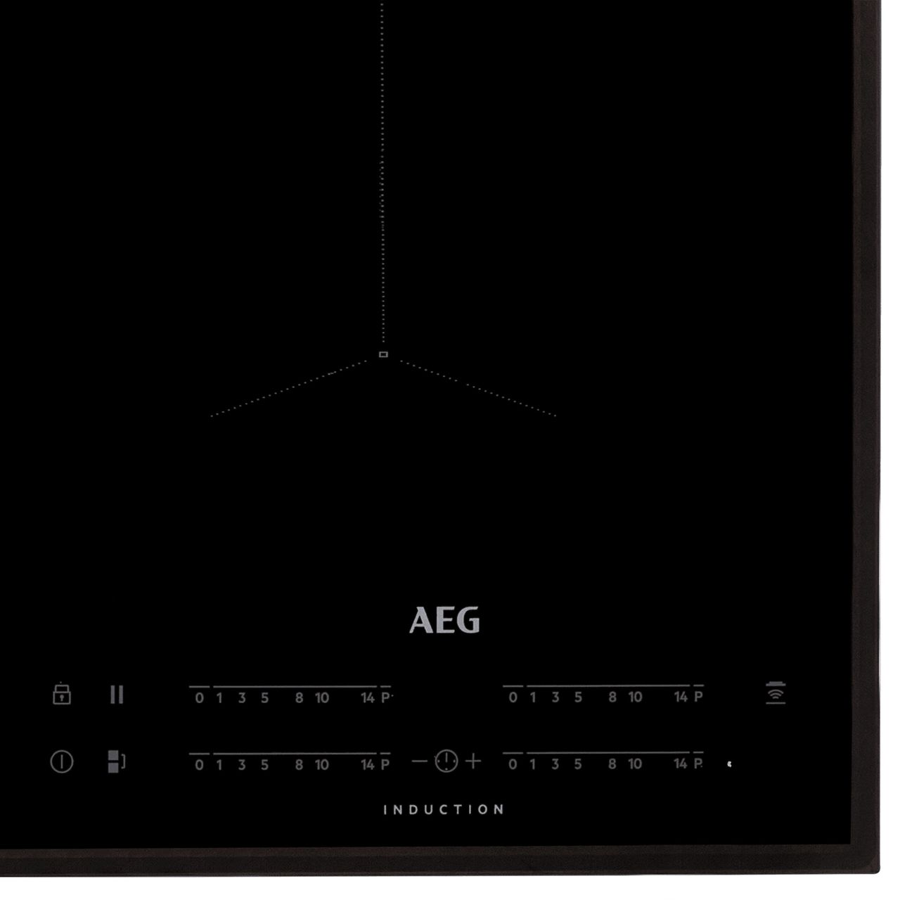 This IKE84441FB_BK AEG induction hob has 4 induction zones