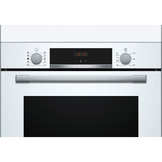 Bosch Series 4 Built In Electric Single Oven - White - Control panel shot