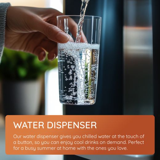 Hotpoint American Fridge Freezer - Black Stainless Steel - Annotation - Water dispenser