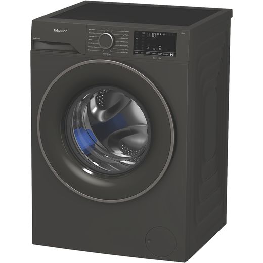 Hotpoint AntiStain H 101G ANTI STAIN UK Washing Machine with 1400 rpm - Graphite - Left perpsective shot