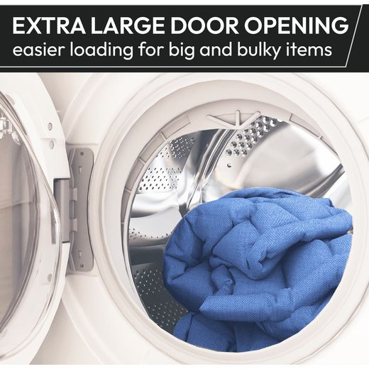 Hoover Pro Wash&Dry Series 5 HBWP 4128BL8-80 Wifi Connected / Washer Dryer with 1400 rpm - White - Annotation - XL drum shot