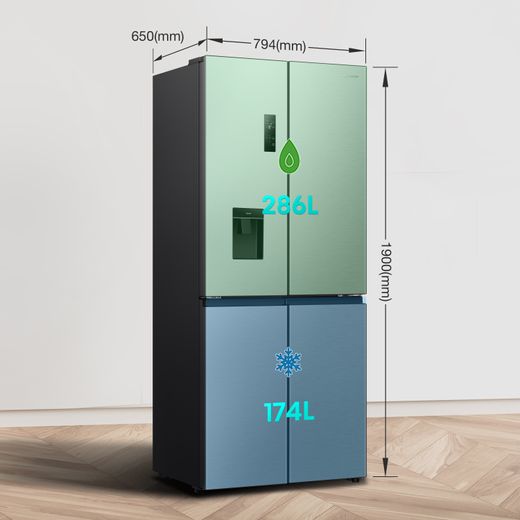 Fridgemaster American Fridge Freezer - Silver - Dimensions