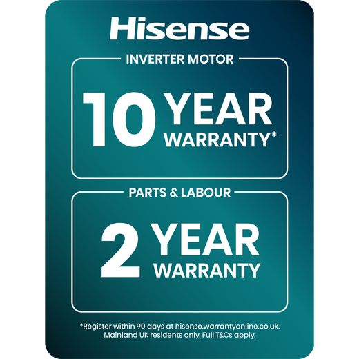 Hisense 3i KitchenFit Series WF3I1143BBL 11kg WiFi Connected Washing Machine with 1400 rpm - Black - Warranty